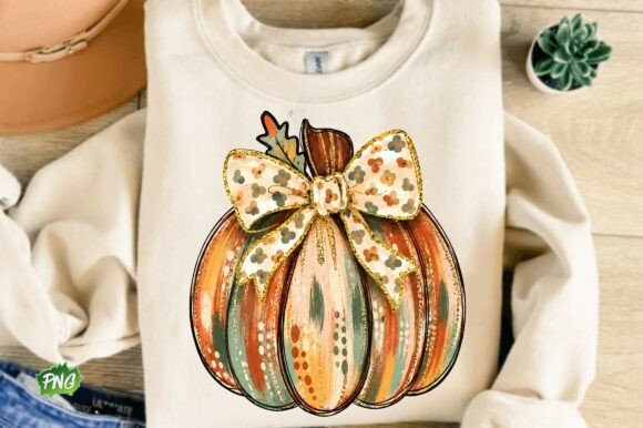 Download Coquette Fall Gold Glitter Pumpkin Png - Premium Bundle