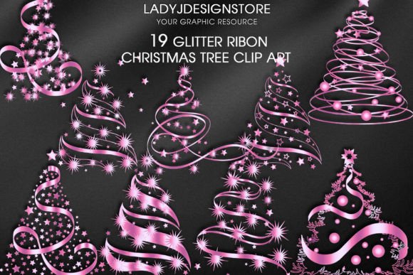 Download Pink Ribbon Sparkle Christmas Tree - Premium Resources