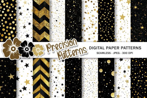 Download Black Gold Glitter Digital Paper - Premium Resources