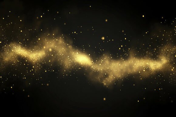 Download Gold Glitter Dust with Dark Background - Gold glitter Collection