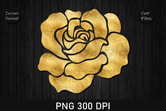 Download Gold Glossy Foil Rose Clipart - Glossy foil Collection