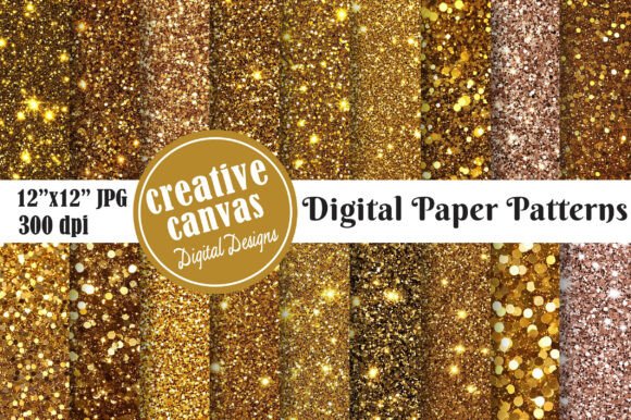 Download Luxury Gold Glitter Digital Paper - Gold glitter Collection