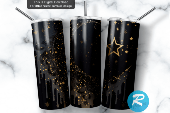 Download Night Sky with Gold Glitter Star - Gold glitter Collection