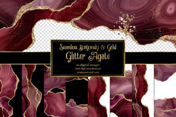 Download Burgundy and Gold Glitter Agate - Gold glitter Collection