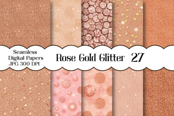 Download Rose Gold Glitter Seamless Patterns - Gold glitter Collection
