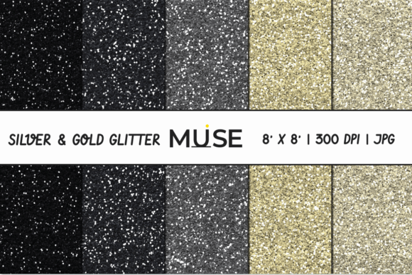 Download Silver Gold Glitter Digital Paper - Gold glitter Collection
