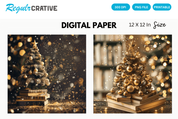 Download Christmas Tree Gold Glitter Digital Pape - Gold glitter Collection
